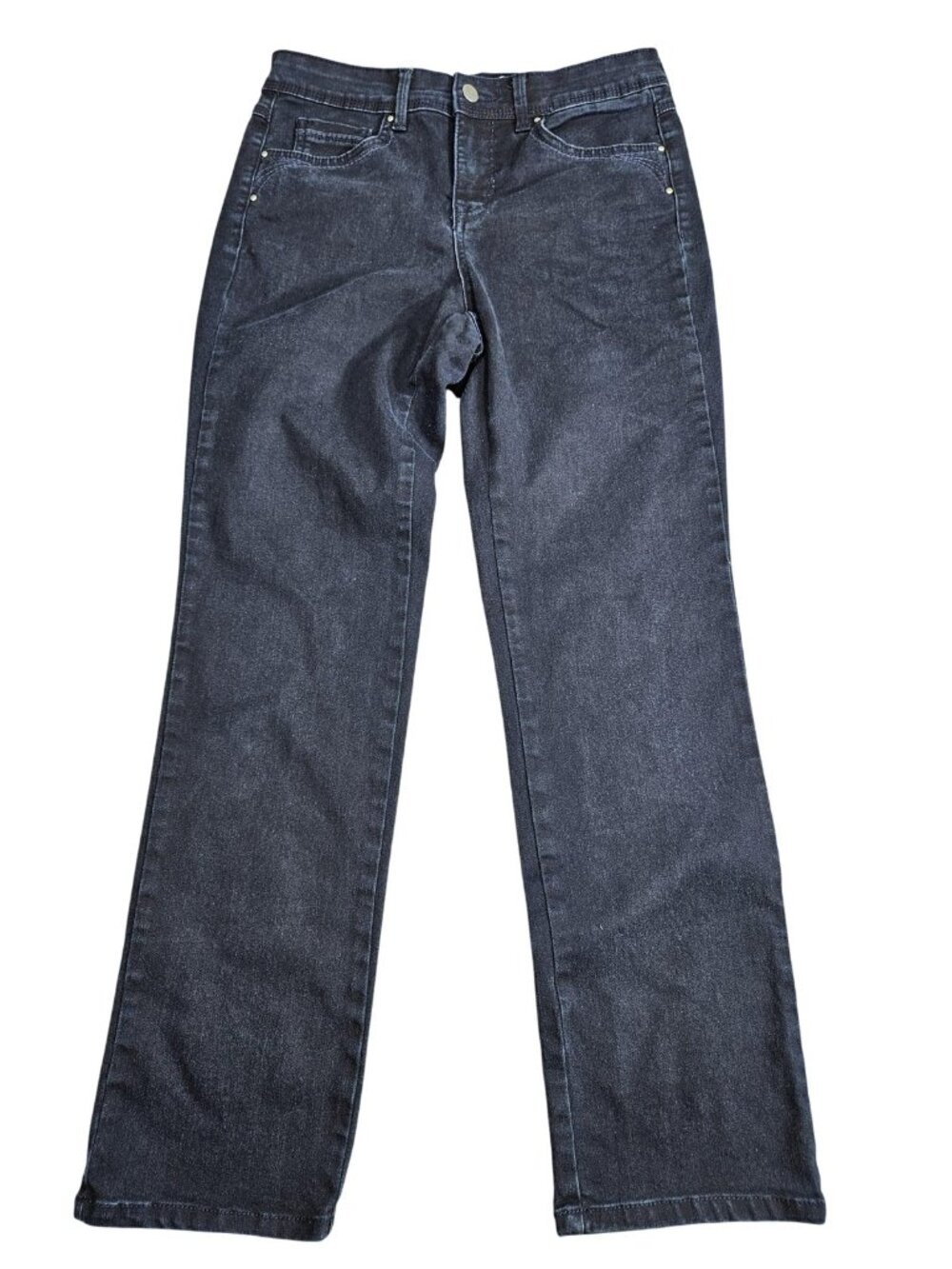 Gloria Vanderbilt Straight Jeans Womens 6 Blue Dark Wash All Around Slimming
